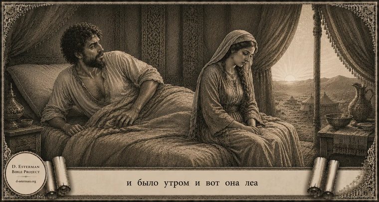 Яаков утром обнаруживает, что рядом с ним Леа, а не Рахель, в шатре Лавана. 